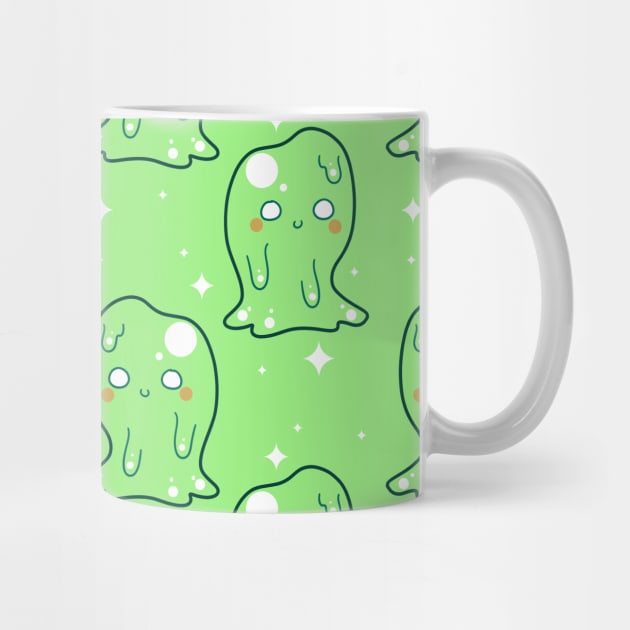 Cute Green Slime Pattern by saradaboru